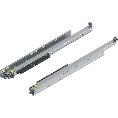 Blum, Coulisses de tiroirs, 766H7000T ZN sortie totale 60 kg, LN=700 - Publicité Blum, Coulisses de tiroirs, 766H7000T ZN sortie totale 60 kg, LN=700 - Publicité