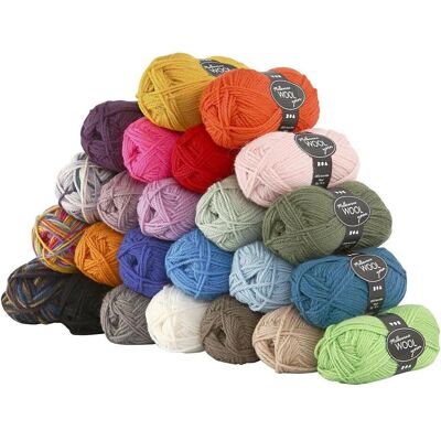 Pack de Laine Melbourne 24 - 50g - Pour Tricoter et Crocheter - Publicité Pack de Laine Melbourne 24 - 50g - Pour Tricoter et Crocheter - Publicité