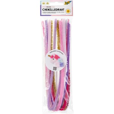 Folia, Fil, Cure-pipe multicolore Fil chenille Unicorn Ø 8,0 mm 10 pcs. (0.50 m) - Publicité Folia, Fil, Cure-pipe multicolore Fil chenille Unicorn Ø 8,0 mm 10 pcs. (0.50 m) - Publicité