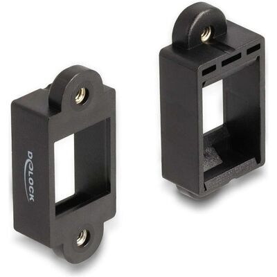 Delock Support Keystone pour montage encastré avec connecteur à visser noir (Support de module Keystone), Réseau : accessoires - Publicité Delock Support Keystone pour montage encastré avec connecteur à visser noir (Support de module Keystone), Réseau : accessoires - Publicité