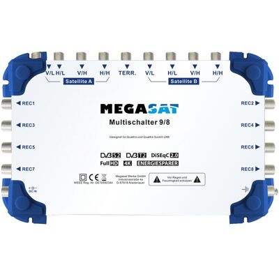 Megasat Multiswitch 9/8 (Multi commutateur), Parabole : accessoires - Publicité Megasat Multiswitch 9/8 (Multi commutateur), Parabole : accessoires - Publicité