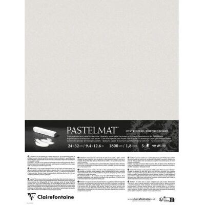 Clairefontaine, Papier à bricolage, Pastelmat contrecollé 5 feuilles 24x32cm - Gris clair (360 g/m²) - Publicité Clairefontaine, Papier à bricolage, Pastelmat contrecollé 5 feuilles 24x32cm - Gris clair (360 g/m²) - Publicité
