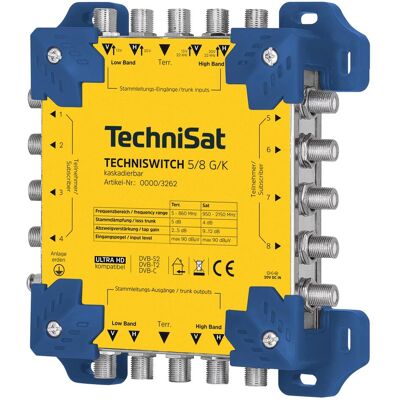 TechniSat TECHNISWITCH 5/8 G/K (Multi commutateur), Parabole : accessoires - Publicité TechniSat TECHNISWITCH 5/8 G/K (Multi commutateur), Parabole : accessoires - Publicité