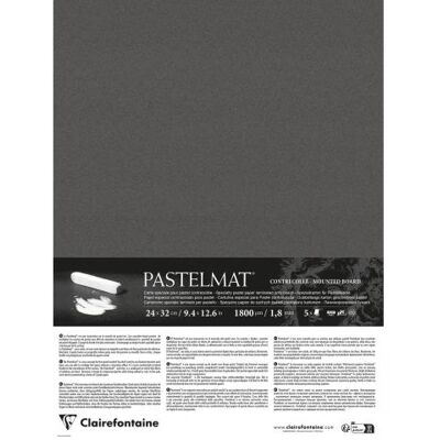 Clairefontaine, Papier à bricolage, Pastelmat contrecollé 5 feuilles 24x32cm - Anthracite (360 g/m²) - Publicité Clairefontaine, Papier à bricolage, Pastelmat contrecollé 5 feuilles 24x32cm - Anthracite (360 g/m²) - Publicité