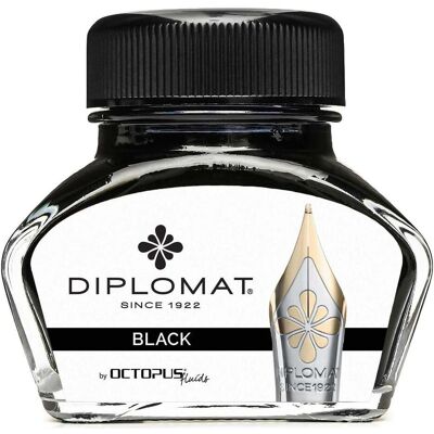 Diplomat - Tintenglas Schwarz 30ml - Noir - Ink bottle - Publicité Diplomat - Tintenglas Schwarz 30ml - Noir - Ink bottle - Publicité