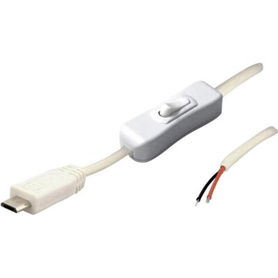Câble Micro-USB avec interrupteur - 2 pôles - 1,80 m - Publicité Câble Micro-USB avec interrupteur - 2 pôles - 1,80 m - Publicité