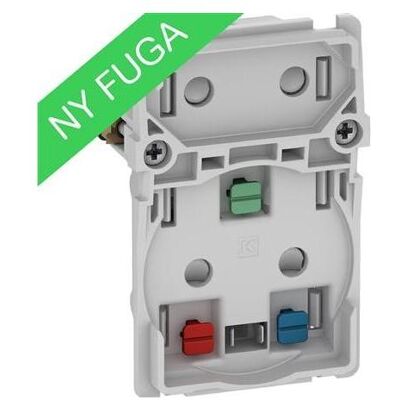 Lauritz Knudsen LK Fuga Prise Double 1,5 Modules - Prise électrique - Publicité Lauritz Knudsen LK Fuga Prise Double 1,5 Modules - Prise électrique - Publicité