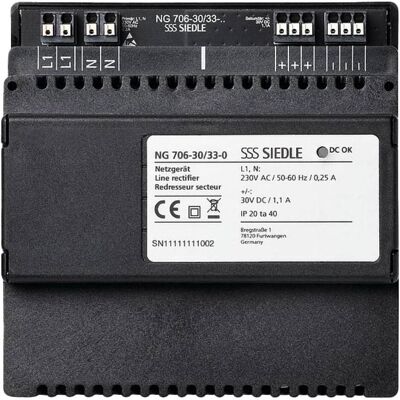 Siedle NG 706-30/33-0 Alimentation - Unité électrique - Publicité Siedle NG 706-30/33-0 Alimentation - Unité électrique - Publicité