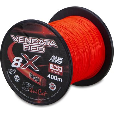 Ligne de Pêche Trenzée Uni cat Red 400m - Résistance & Longues Lancers - Publicité Ligne de Pêche Trenzée Uni cat Red 400m - Résistance & Longues Lancers - Publicité