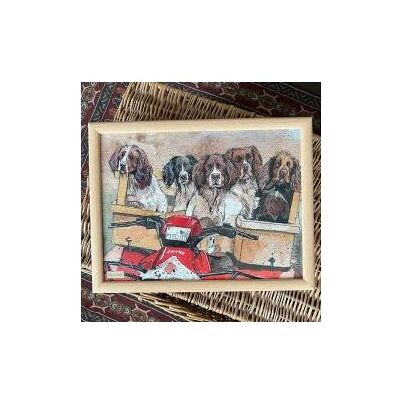 Alex Clark Art Laptopständer LP08 Spanielhunde, Support pour notebook - Publicité Alex Clark Art Laptopständer LP08 Spanielhunde, Support pour notebook - Publicité
