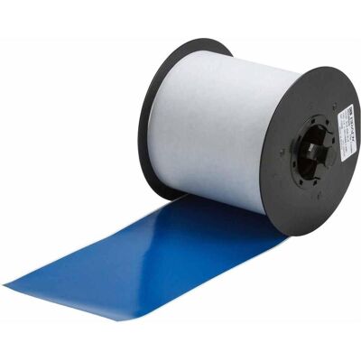 Brady, Rouleau d’étiquettes, B-595, Ruban vinyle industriel haute performance, bleu, brillant, 100.00 mm x 30.00 m, permanent, En (101.60 mm) - Publicité Brady, Rouleau d’étiquettes, B-595, Ruban vinyle industriel haute performance, bleu, brillant, 100.00 mm x 30.00 m, permanent, En (101.60 mm) - Publicité