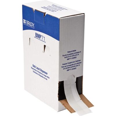 Brady, Rouleau d’étiquettes, BM-107-427, Vinyle, auto-laminant, blanc/transparent, mat, 50.80 x 12.70(38.10) mm, pour K (46.02 mm) - Publicité Brady, Rouleau d’étiquettes, BM-107-427, Vinyle, auto-laminant, blanc/transparent, mat, 50.80 x 12.70(38.10) mm, pour K (46.02 mm) - Publicité