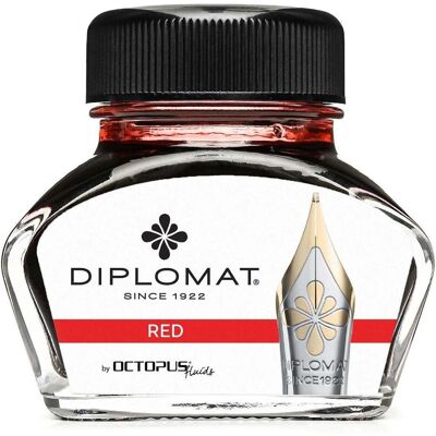 Diplomat - Octopus - Rouge - 30ml - Cartouche d'encre - Publicité Diplomat - Octopus - Rouge - 30ml - Cartouche d'encre - Publicité