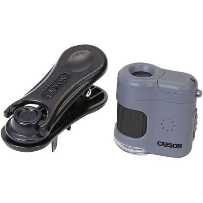 Carson, Accessoires de microscope, Microscope avec LED MicroMiniHookUp - Publicité Carson, Accessoires de microscope, Microscope avec LED MicroMiniHookUp - Publicité