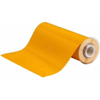Brady, Rouleau d’étiquettes, B85-254x356-7569-YL, Étiquettes en vinyle, jaunes, brillantes, 254.00 x 356.00 mm, permanentes (40 (257.18 mm) - Publicité Brady, Rouleau d’étiquettes, B85-254x356-7569-YL, Étiquettes en vinyle, jaunes, brillantes, 254.00 x 356.00 mm, permanentes (40 (257.18 mm) - Publicité