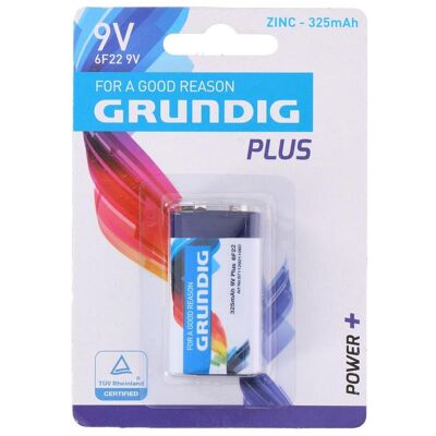 Pile de Zinc Grundig 6F22 9V - Batterie - Publicité Pile de Zinc Grundig 6F22 9V - Batterie - Publicité