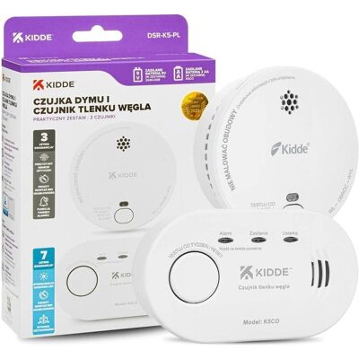 Kidde, Alarme, KID-DSR-K5-PL Rauch- und Kohlenmonoxidmelder Set - Publicité Kidde, Alarme, KID-DSR-K5-PL Rauch- und Kohlenmonoxidmelder Set - Publicité