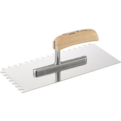 Fortis - Cazzuola dentée 280x130mm inoxydable - Publicité Fortis - Cazzuola dentée 280x130mm inoxydable - Publicité