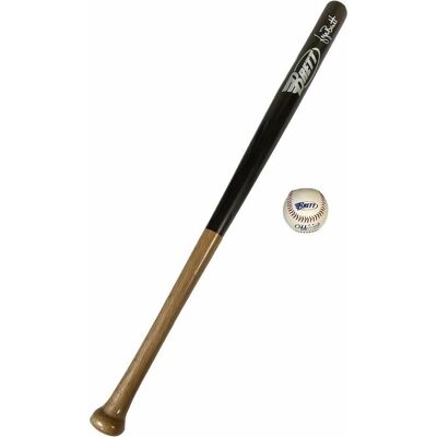 Ensemble de baseball Brett 32 pouces - Batte en bois & balle - Publicité Ensemble de baseball Brett 32 pouces - Batte en bois & balle - Publicité