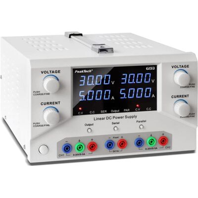 PEAKTECH 6193 - Alimentation de laboratoire - 0-30 V, 0-5 A - Publicité PEAKTECH 6193 - Alimentation de laboratoire - 0-30 V, 0-5 A - Publicité