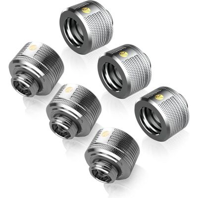 Raijintek Pelias D141806, 14mm - Pack de 6, Raccord, Argent - Publicité Raijintek Pelias D141806, 14mm - Pack de 6, Raccord, Argent - Publicité