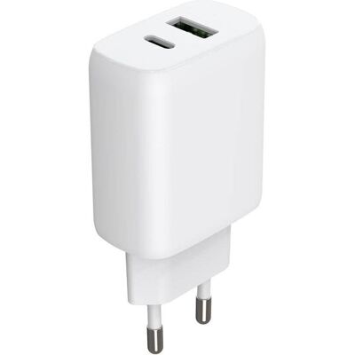Chargeur Gear 220V 30W USB-C USB-A PD/PPS Blanc - Chargeur - Publicité Chargeur Gear 220V 30W USB-C USB-A PD/PPS Blanc - Chargeur - Publicité