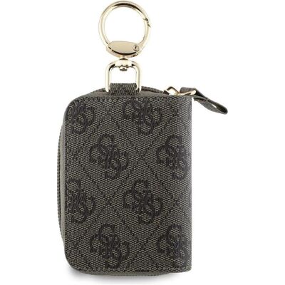 Guess Accessoires en Cuir Écologique Marron & Pochette Clé - Triangle 4G - Publicité Guess Accessoires en Cuir Écologique Marron & Pochette Clé - Triangle 4G - Publicité