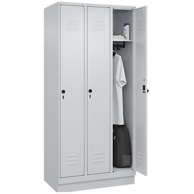 Vestiaire Classic PLUS C+P, Gris Clair, 3 Compartiments - Vestiaire en acier - Publicité Vestiaire Classic PLUS C+P, Gris Clair, 3 Compartiments - Vestiaire en acier - Publicité