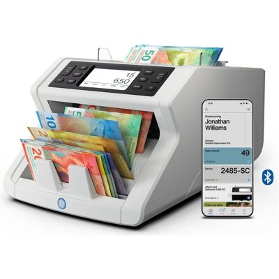 Safescan, Compteur de monnaie, 2485-SC Banknotenzähler mit Falschgelderkennung - Publicité Safescan, Compteur de monnaie, 2485-SC Banknotenzähler mit Falschgelderkennung - Publicité