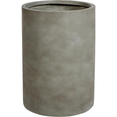Beliani Pot MgO Gris 36x36x51cm Extérieur Intérieur - Pot de Plante - Publicité Beliani Pot MgO Gris 36x36x51cm Extérieur Intérieur - Pot de Plante - Publicité