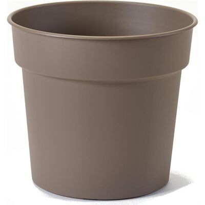 Euro3plast, Pot de fleurs, Bac à plantes Tellus Ø 40 cm taupe Greener (40 x 36 cm) - Publicité Euro3plast, Pot de fleurs, Bac à plantes Tellus Ø 40 cm taupe Greener (40 x 36 cm) - Publicité
