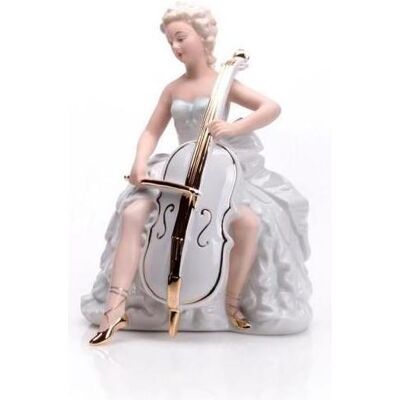 Wagner, Figurines et sculptures décoratives, 1648 M - Figurine en porcelaine Violoncelliste, 22 cm, chair mate - Publicité Wagner, Figurines et sculptures décoratives, 1648 M - Figurine en porcelaine Violoncelliste, 22 cm, chair mate - Publicité