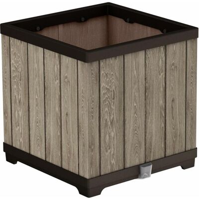 Keter, Pot de fleurs, Donica ogrodowa w kolorze ashwood 262635 (45.50 x 45.50 x 45.50 cm) - Publicité Keter, Pot de fleurs, Donica ogrodowa w kolorze ashwood 262635 (45.50 x 45.50 x 45.50 cm) - Publicité