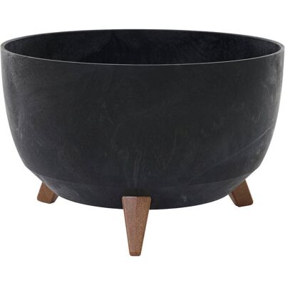 Siena Garden, Pot de fleurs, Pflanzgefässe OSLO STONE schwarz Betonoptik, 40 x 20,5 cm Kunststoff auf Füssen mit Einsatz (40 x 40 x 25 cm) - Publicité Siena Garden, Pot de fleurs, Pflanzgefässe OSLO STONE schwarz Betonoptik, 40 x 20,5 cm Kunststoff auf Füssen mit Einsatz (40 x 40 x 25 cm) - Publicité