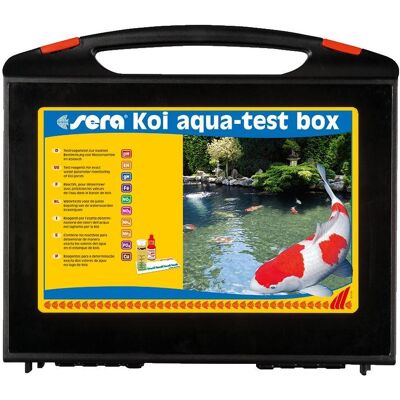 Sera, Fontaine + bassin de jardin, Test de l'eau Koi Aqua Test Box - Publicité Sera, Fontaine + bassin de jardin, Test de l'eau Koi Aqua Test Box - Publicité