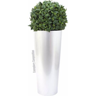 Europalms, Pot de fleurs, LEICHTSIN ELEGANCE-69, blanc, brillant - Publicité Europalms, Pot de fleurs, LEICHTSIN ELEGANCE-69, blanc, brillant - Publicité