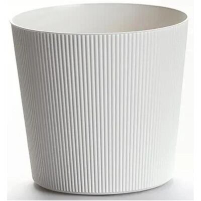 Euro3plast, Pot de fleurs, Pot de fleurs Fyre Ø 40 cm blanc Greener, avec roulettes (40 x 39 cm) - Publicité Euro3plast, Pot de fleurs, Pot de fleurs Fyre Ø 40 cm blanc Greener, avec roulettes (40 x 39 cm) - Publicité