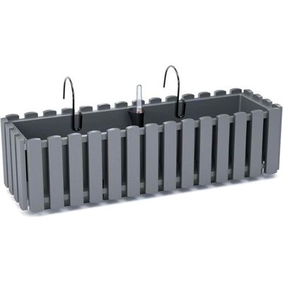 Prosperplast, Pot de fleurs, Jardinière de balcon avec crochets Boardee Fencycase DDEF600W, grise (60 x 58 x 16 cm) - Publicité Prosperplast, Pot de fleurs, Jardinière de balcon avec crochets Boardee Fencycase DDEF600W, grise (60 x 58 x 16 cm) - Publicité