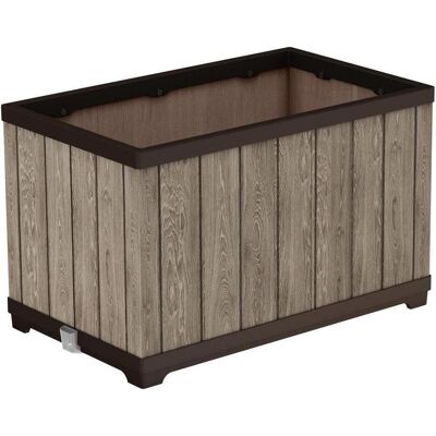 Keter, Pot de fleurs, Rechteckiger Pflanzkübel Deco, Bewässerungssystem, Holzfinish, 79x48x16,5 (79 x 48 x 16.50 cm) - Publicité Keter, Pot de fleurs, Rechteckiger Pflanzkübel Deco, Bewässerungssystem, Holzfinish, 79x48x16,5 (79 x 48 x 16.50 cm) - Publicité