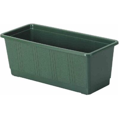 Geli, Pot de fleurs, Bac à fleurs standard, carré, 100x17,5x14,5 cm, en plastique vert (100 x 17.50 x 14.50 cm) - Publicité Geli, Pot de fleurs, Bac à fleurs standard, carré, 100x17,5x14,5 cm, en plastique vert (100 x 17.50 x 14.50 cm) - Publicité