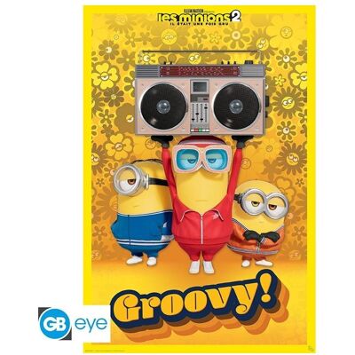 GB Eye, Tableaux, Minions Poster Groovy! (91.5x61) (61 x 91.50 cm) - Publicité GB Eye, Tableaux, Minions Poster Groovy! (91.5x61) (61 x 91.50 cm) - Publicité