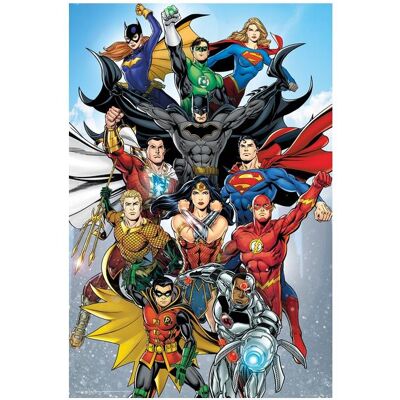 Affiche DC Comics Rebirth - 61x91,5cm - Justice League - Publicité Affiche DC Comics Rebirth - 61x91,5cm - Justice League - Publicité