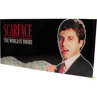 SD Toys, Tableaux, Scarface Glasposter The World Is Yours (Black Background) 60 x 30 cm (30 x 60 cm) - Publicité SD Toys, Tableaux, Scarface Glasposter The World Is Yours (Black Background) 60 x 30 cm (30 x 60 cm) - Publicité