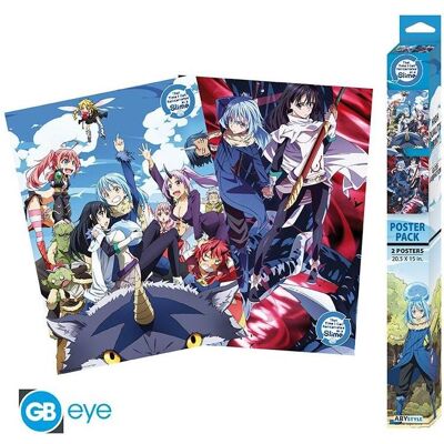 GB Eye, Tableaux, SLIME - Set 2 Posters Chibi 52x38 - Series 2 x4 (38 x 52 cm) - Publicité GB Eye, Tableaux, SLIME - Set 2 Posters Chibi 52x38 - Series 2 x4 (38 x 52 cm) - Publicité