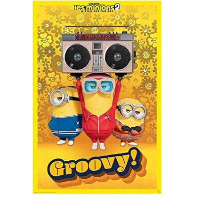 GB Eye, Tableaux, Minions Poster Groovy! (91.5x61) (61 x 91.50 cm) - Publicité GB Eye, Tableaux, Minions Poster Groovy! (91.5x61) (61 x 91.50 cm) - Publicité
