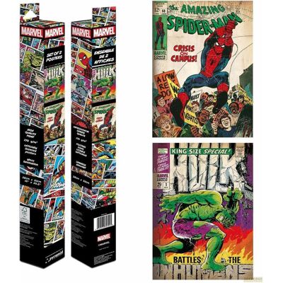 Pyramid Tableaux, MARVEL - Spider-Man & Hulk - Set 2 Posters 52 x 38cm (38 x 52 cm) - Publicité Pyramid Tableaux, MARVEL - Spider-Man & Hulk - Set 2 Posters 52 x 38cm (38 x 52 cm) - Publicité
