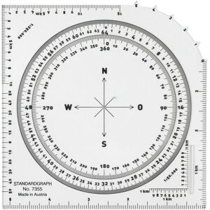 Standardgraph, Règle, Cartographer Plan drawing scales 1:50.000, 1 x 250.000 (Matières plastiques) - Publicité Standardgraph, Règle, Cartographer Plan drawing scales 1:50.000, 1 x 250.000 (Matières plastiques) - Publicité