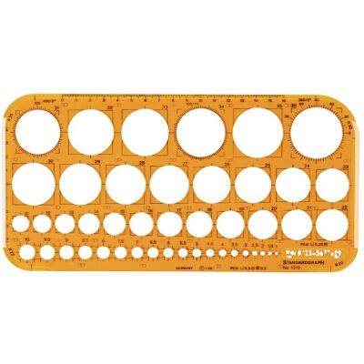 Standardgraph, Règle, Kreisschablone / Lochschablone 45 Kreise (26 cm, Matières plastiques) - Publicité Standardgraph, Règle, Kreisschablone / Lochschablone 45 Kreise (26 cm, Matières plastiques) - Publicité