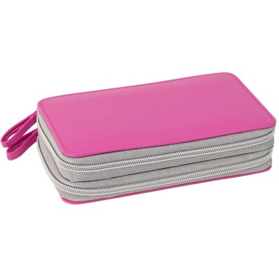 Etui double en cuir rose EBERHARD FABER - Trousse scolaire - Publicité Etui double en cuir rose EBERHARD FABER - Trousse scolaire - Publicité