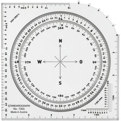 Outil de mesure d'angle Standardgraph - 360°/64 - 10,5cm - Publicité Outil de mesure d'angle Standardgraph - 360°/64 - 10,5cm - Publicité